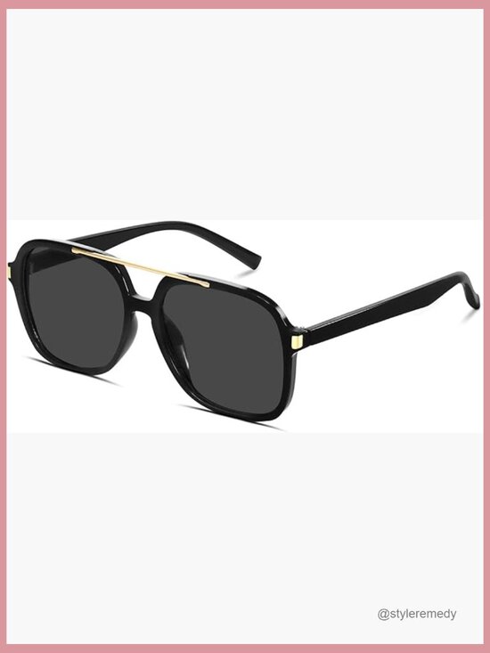 Retro Aviator Sunglasses with Metal Top Bar, 70s Style, Lightweight main image 7